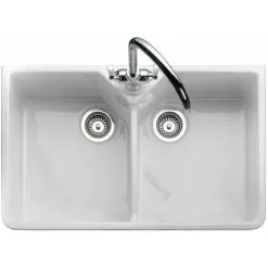 Rangemaster Farmhouse Belfast Kitchen Sink Double Bowl 2.0 Ceramic White Stylish 7 Rangemaster Farmhouse Belfast Kitchen Sink Double Bowl 2.0 Ceramic White Stylish -Kitchen Sink Shop 16765452 3