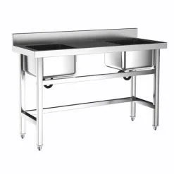 Livingandhome Stainless Steel Double Side Kitchen Sink With Middle Platform 8 Livingandhome Stainless Steel Double Side Kitchen Sink With Middle Platform -Kitchen Sink Shop 23559368 4