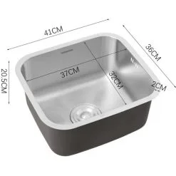 Livingandhome Single Bowel Stainless Steel Kitchen Sink 7 Livingandhome Single Bowel Stainless Steel Kitchen Sink -Kitchen Sink Shop 23559436 3
