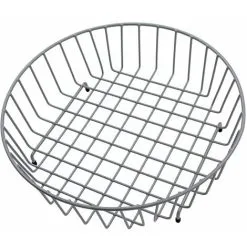 Modern Reginox Grey Wire Mesh Round Metal Basket Accessory R 1090 X