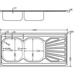 Kitchen Sink With Double Sinks Silver 1200x600x155 Mm Stainless Steel VidaXL 7 Kitchen Sink With Double Sinks Silver 1200x600x155 Mm Stainless Steel VidaXL -Kitchen Sink Shop 36153410 3
