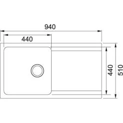 Franke Orion - OID 611 Inset Kitchen Sink Tectonite® Carbon (OID611C) 8 Franke Orion - OID 611 Inset Kitchen Sink Tectonite® Carbon (OID611C) -Kitchen Sink Shop 39838361 4