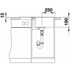 Blanco Evier METRA 45 S Compact PuraDur With Reversible Drainer In Silgranit 68x50cm, White (519565) -Kitchen Sink Shop 43502481 5