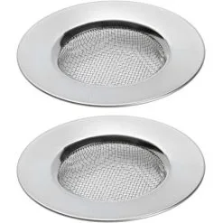 Kitchen Sink Shop 6 Langray Set Of 2 Sink Colanders For Shower, Socket Hole Hair Catcher Bath Or Kitchen Sinks Stainless Steel Sink Drain Filters. 3 Inch Diameter 7.6cm