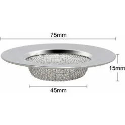 Langray Set Of 2 Sink Colanders For Shower, Socket Hole Hair Catcher Bath Or Kitchen Sinks Stainless Steel Sink Drain Filters. 3 Inch Diameter 7.6cm -Kitchen Sink Shop 51793933 3