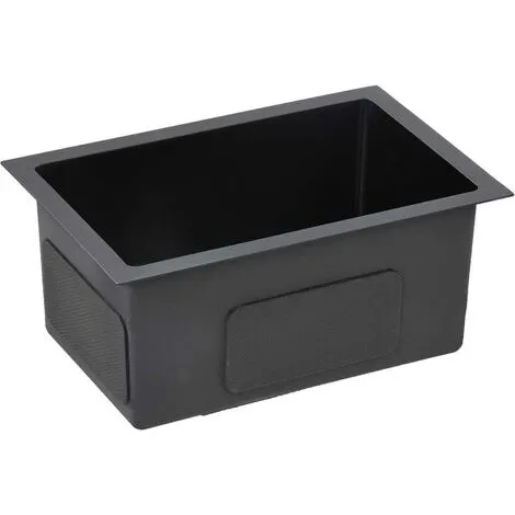 Topdeal Handmade Kitchen Sink With Strainer Black Stainless Steel FF145082UK 4 Topdeal Handmade Kitchen Sink With Strainer Black Stainless Steel FF145082UK - Image 4