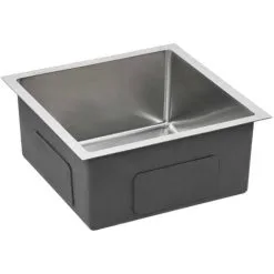 Topdeal Handmade Kitchen Sink With Strainer Stainless Steel FF145077UK -Kitchen Sink Shop 51878254 4