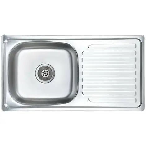 Topdeal Kitchen Sink With Strainer And Trap Stainless Steel FF145073UK 2 Topdeal Kitchen Sink With Strainer And Trap Stainless Steel FF145073UK - Image 2