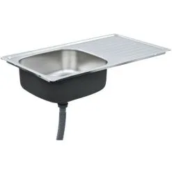 Topdeal Kitchen Sink With Strainer And Trap Stainless Steel FF145073UK 8 Topdeal Kitchen Sink With Strainer And Trap Stainless Steel FF145073UK -Kitchen Sink Shop 51878263 4