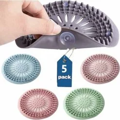 ECHOO Drain Hair Catcher Durable Silicone Hair Trap With Suction Cups Hair Stopper Shower Drain