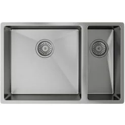 Sauber Kitchen Sink 1.5 Bowl 670x440mm Grey Composite Undermount Inset Waste 7 Sauber Kitchen Sink 1.5 Bowl 670x440mm Grey Composite Undermount Inset Waste -Kitchen Sink Shop 59418780 3