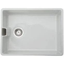 Prima 1.0 Bowl Belfast Kitchen Sink With Waste Kit 595mm L X 455mm W - White