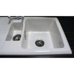 RAK CERAMICS Ceramic 1.5 Bowl Kitchen Sink With Waste By Rak - White - 20 Year Guarantee 8 RAK CERAMICS Ceramic 1.5 Bowl Kitchen Sink With Waste By Rak - White - 20 Year Guarantee -Kitchen Sink Shop 64565058 4