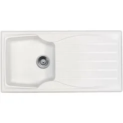 Kitchen Sink Shop 33 Astracast Sierra 1.0 Bowl Reversible White Kitchen Sink With Basket Waste Kit