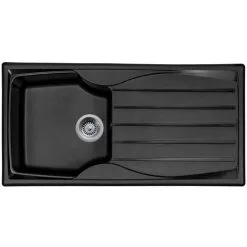 Kitchen Sink Shop 39 Astracast Sink Sierra Teflite Black 1 Bowl Reversible Drainer 980x500mm