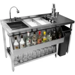 KuKoo Cocktail Bar Station Stainless Steel 90L Insulated Ice Well