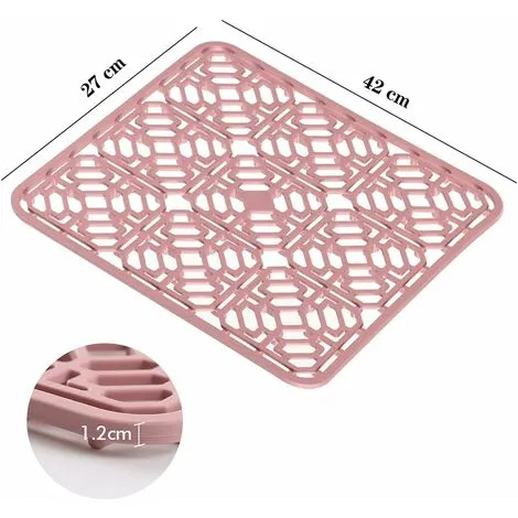 DENUOTOP Silicone Sink Mat, Silicone Sink Insert, 40 X 27 X 1.2 Cm Sink Insert, Dishwasher Mat For Storing And Drying Cutlery And Dishes. 2 DENUOTOP Silicone Sink Mat, Silicone Sink Insert, 40 X 27 X 1.2 Cm Sink Insert, Dishwasher Mat For Storing And Drying Cutlery And Dishes. - Image 2