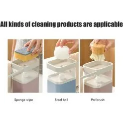 MEZHENG Dish Soap Dispenser, Soap Dispenser With Sponge Holder, Kitchen Sink, Soap Pump Dispenser For Kitchen Supplies 8 MEZHENG Dish Soap Dispenser, Soap Dispenser With Sponge Holder, Kitchen Sink, Soap Pump Dispenser For Kitchen Supplies -Kitchen Sink Shop 72502706 4