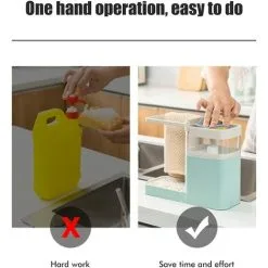 MEZHENG Dish Soap Dispenser, Soap Dispenser With Sponge Holder, Kitchen Sink, Soap Pump Dispenser For Kitchen Supplies 9 MEZHENG Dish Soap Dispenser, Soap Dispenser With Sponge Holder, Kitchen Sink, Soap Pump Dispenser For Kitchen Supplies -Kitchen Sink Shop 72502706 5