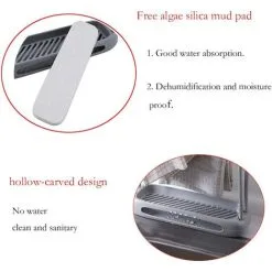 EINEMGELD Telescopic Kitchen Sink Organizer, Cloth Rack, Double Layer, Adjustable, Soap Dish, Steel Sponge Drainer (Gray) -Kitchen Sink Shop 75327094 3