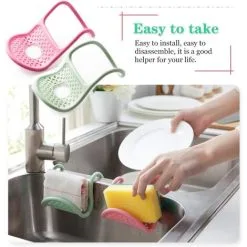 EINEMGELD Foldable Kitchen Sponge Holder - Hanging Sponge Basket Sink Holders, Ideal For Holding Sponge, Brush Etc. (Set Of 2, Pink + Green) 8 EINEMGELD Foldable Kitchen Sponge Holder - Hanging Sponge Basket Sink Holders, Ideal For Holding Sponge, Brush Etc. (Set Of 2, Pink + Green) -Kitchen Sink Shop 75327504 4