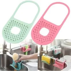 EINEMGELD Foldable Kitchen Sponge Holder - Hanging Sponge Basket Sink Holders, Ideal For Holding Sponge, Brush Etc. (Set Of 2, Pink + Green) 9 EINEMGELD Foldable Kitchen Sponge Holder - Hanging Sponge Basket Sink Holders, Ideal For Holding Sponge, Brush Etc. (Set Of 2, Pink + Green) -Kitchen Sink Shop 75327504 5