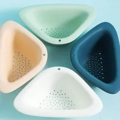 EINEMGELD Sink Strainer Sink Drain Rack Kitchen Sink Triangular Sink Strainer Sponge Holder For Bathroom Kitchen Rack Corner White,One Size 7 EINEMGELD Sink Strainer Sink Drain Rack Kitchen Sink Triangular Sink Strainer Sponge Holder For Bathroom Kitchen Rack Corner White,One Size -Kitchen Sink Shop 75327995 3