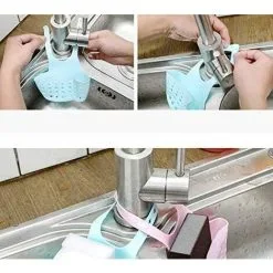 EINEMGELD Kitchen Sink Storage Drainer Sponge Holder Kitchen And Bathroom Sink Organizer Sink Rack Suction Cup Sink Storage Rack Soap, Brush, Washing Accessories -Kitchen Sink Shop 75329361 5