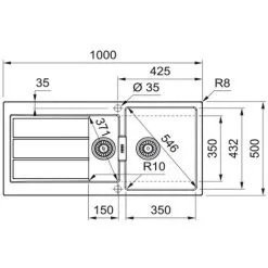 Franke Sirius S2D651CB 1.5 Bowl Tectonite Reversible Carbon Black Kitchen Sink -Kitchen Sink Shop 81167184 4