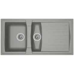 Liquida AR15GR 1.5 Bowl Composite Inset Reversible Grey Kitchen Sink