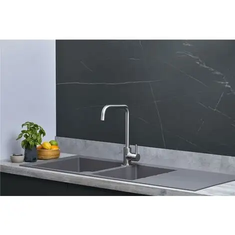 Liquida LP20GR 2.0 Bowl Composite Inset Reversible Grey Kitchen Sink 2 Liquida LP20GR 2.0 Bowl Composite Inset Reversible Grey Kitchen Sink - Image 2