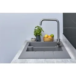 Liquida LP20GR 2.0 Bowl Composite Inset Reversible Grey Kitchen Sink 7 Liquida LP20GR 2.0 Bowl Composite Inset Reversible Grey Kitchen Sink -Kitchen Sink Shop 81167216 3