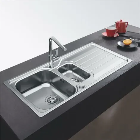 Franke Flash FLX651 1.5 Bowl Stainless Steel Inset Reversible Kitchen Sink 2 Franke Flash FLX651 1.5 Bowl Stainless Steel Inset Reversible Kitchen Sink - Image 2