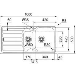 Franke Flash FLX651 1.5 Bowl Stainless Steel Inset Reversible Kitchen Sink 6 Franke Flash FLX651 1.5 Bowl Stainless Steel Inset Reversible Kitchen Sink -Kitchen Sink Shop 81167226 3