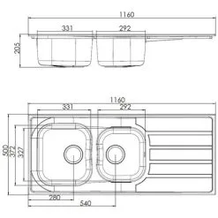 Liquida DK20WH 2.0 Bowl Composite Inset Reversible Large White Kitchen Sink 8 Liquida DK20WH 2.0 Bowl Composite Inset Reversible Large White Kitchen Sink -Kitchen Sink Shop 81167239 4