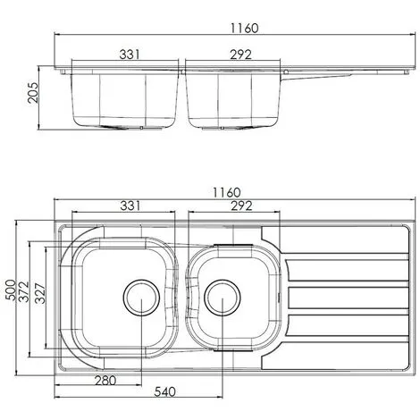 Liquida DK20WH 2.0 Bowl Composite Inset Reversible Large White Kitchen Sink 4 Liquida DK20WH 2.0 Bowl Composite Inset Reversible Large White Kitchen Sink - Image 4