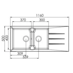 Liquida LP20BL 2.0 Bowl Composite Inset Reversible Black Kitchen Sink -Kitchen Sink Shop 81167248 4