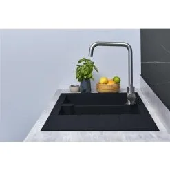Liquida LP20BL 2.0 Bowl Composite Inset Reversible Black Kitchen Sink -Kitchen Sink Shop 81167248 5