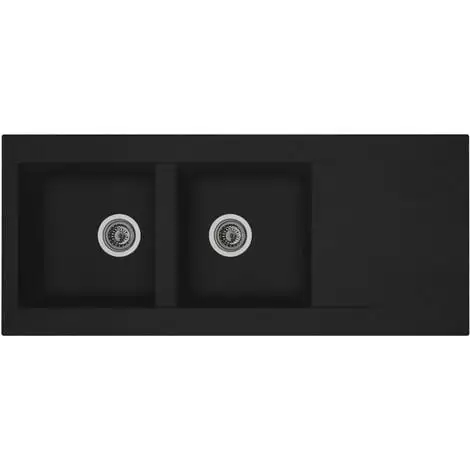 Liquida EW20BL 2.0 Bowl Composite Inset Reversible Black Kitchen Sink 1 Liquida EW20BL 2.0 Bowl Composite Inset Reversible Black Kitchen Sink