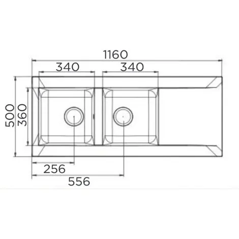 Liquida EW20BL 2.0 Bowl Composite Inset Reversible Black Kitchen Sink 4 Liquida EW20BL 2.0 Bowl Composite Inset Reversible Black Kitchen Sink - Image 4