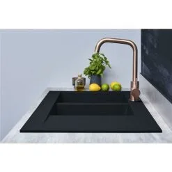 Liquida EW20BL 2.0 Bowl Composite Inset Reversible Black Kitchen Sink 9 Liquida EW20BL 2.0 Bowl Composite Inset Reversible Black Kitchen Sink -Kitchen Sink Shop 81167326 5