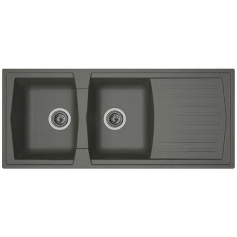Liquida AR20GR 2.0 Bowl Composite Inset Reversible Large Grey Kitchen Sink 1 Liquida AR20GR 2.0 Bowl Composite Inset Reversible Large Grey Kitchen Sink