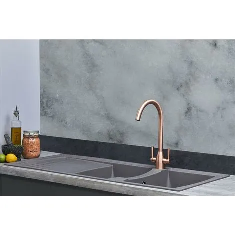 Liquida AR20GR 2.0 Bowl Composite Inset Reversible Large Grey Kitchen Sink 3 Liquida AR20GR 2.0 Bowl Composite Inset Reversible Large Grey Kitchen Sink - Image 3