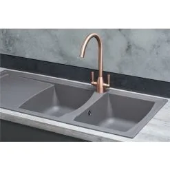 Liquida AR20GR 2.0 Bowl Composite Inset Reversible Large Grey Kitchen Sink 9 Liquida AR20GR 2.0 Bowl Composite Inset Reversible Large Grey Kitchen Sink -Kitchen Sink Shop 81167329 5