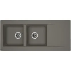 Liquida EW20GR 2.0 Bowl Composite Inset Reversible Grey Kitchen Sink