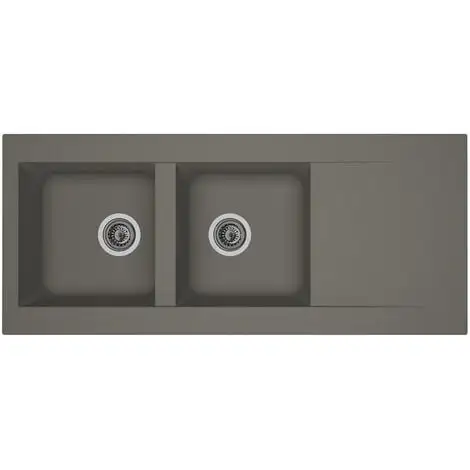 Liquida EW20GR 2.0 Bowl Composite Inset Reversible Grey Kitchen Sink 1 Liquida EW20GR 2.0 Bowl Composite Inset Reversible Grey Kitchen Sink