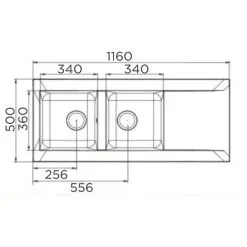 Liquida EW20GR 2.0 Bowl Composite Inset Reversible Grey Kitchen Sink 8 Liquida EW20GR 2.0 Bowl Composite Inset Reversible Grey Kitchen Sink -Kitchen Sink Shop 81167341 4