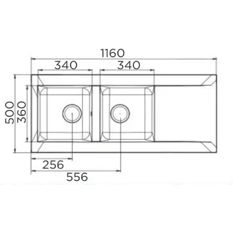 Liquida EW20GR 2.0 Bowl Composite Inset Reversible Grey Kitchen Sink 4 Liquida EW20GR 2.0 Bowl Composite Inset Reversible Grey Kitchen Sink - Image 4