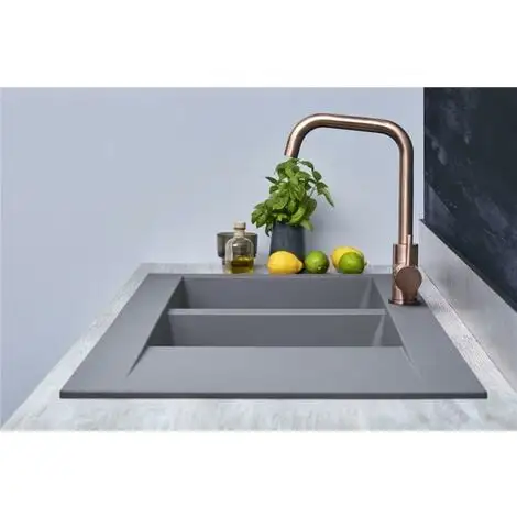 Liquida EW20GR 2.0 Bowl Composite Inset Reversible Grey Kitchen Sink 5 Liquida EW20GR 2.0 Bowl Composite Inset Reversible Grey Kitchen Sink - Image 5