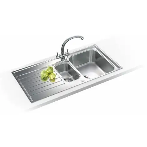 Franke Ascona ASX 651 1.5 Bowl Stainless Steel Inset Reversible Kitchen Sink 2 Franke Ascona ASX 651 1.5 Bowl Stainless Steel Inset Reversible Kitchen Sink - Image 2